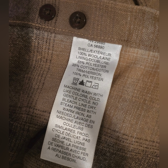 Vintage Pendleton Trail Shirt XL Tan Plaid Suede Elbow Patches No Flaws - Picture 8 of 11